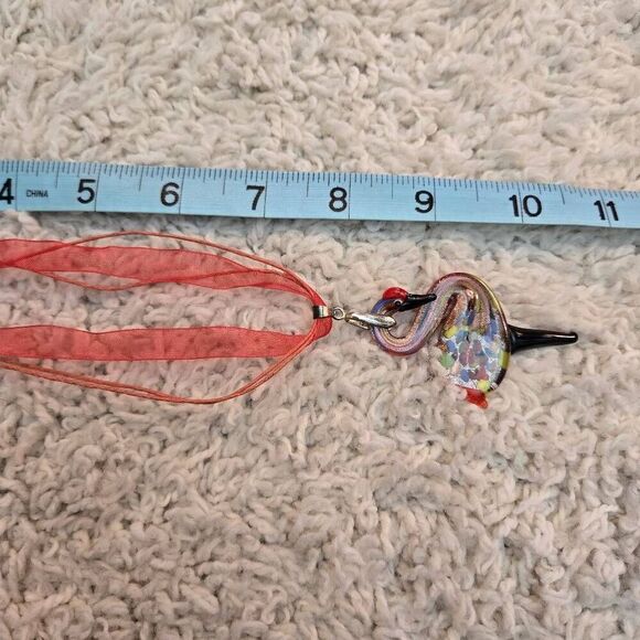 NEW Glass Flamingo Necklace - Picture 6 of 8